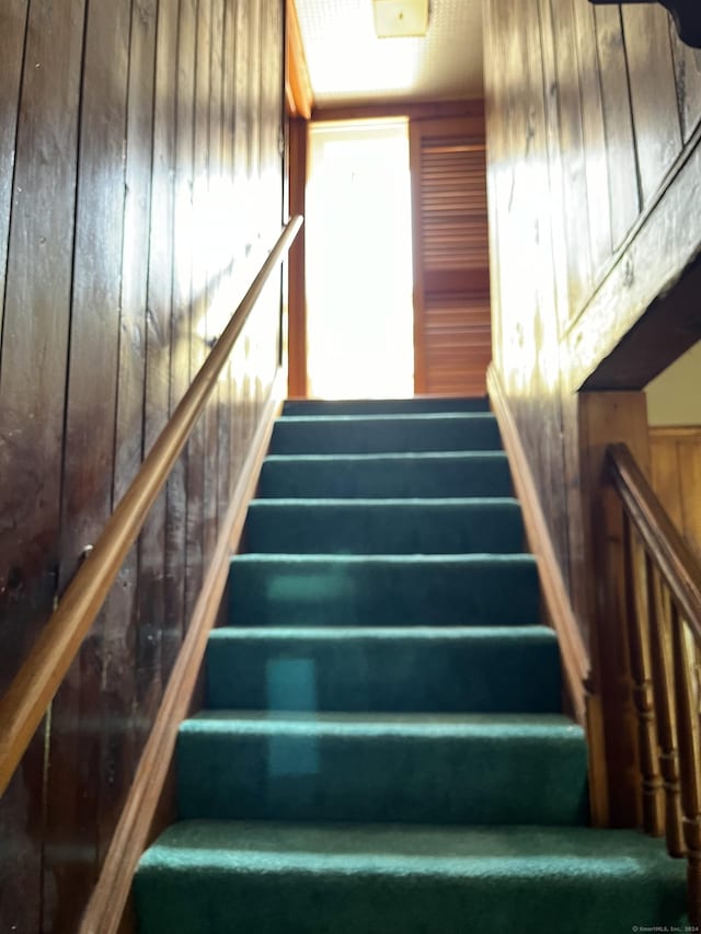 47 Devaux Rd, Torrington, CT 06790 - stairs featuring wood walls