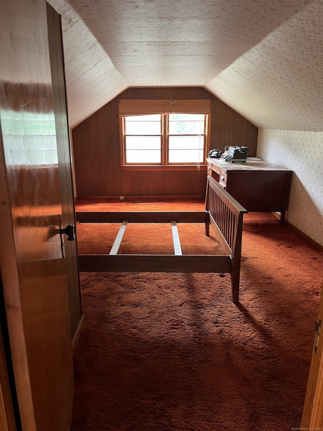 47 Devaux Rd, Torrington, CT 06790 - bonus room featuring vaulted ceiling, carpet, and a textured ceiling