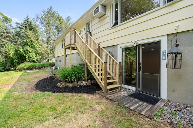 75 Skyview Dr, Trumbull, CT 06611 - entrance to property with a deck, a lawn, and a security system