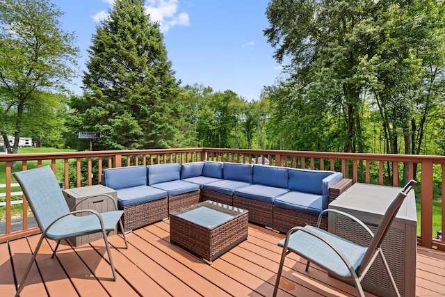 33 Crestview Dr, Brookfield, CT 06804 - wooden terrace with outdoor lounge area