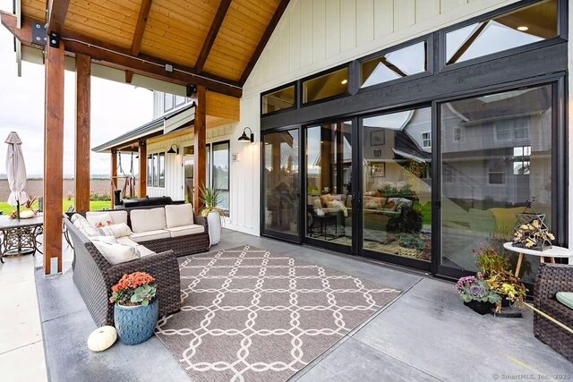 43B Saunders Hollow Rd, Old Lyme, CT 06371 - view of patio / terrace featuring an outdoor hangout area