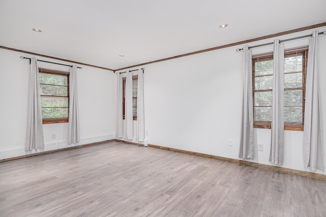 14 Old Bridge Rd W, New Fairfield, CT 06812 - unfurnished room featuring crown molding, wood finished floors, healthy amount of natural light, recessed lighting, and baseboards