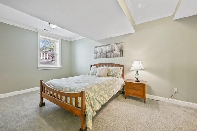 43 Harold St Unit B, Greenwich, CT 06807 - bedroom with baseboards, ornamental molding, and carpet