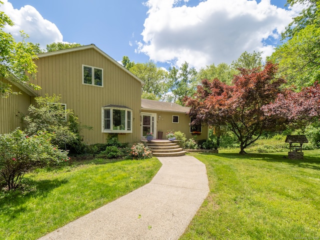 93 Kent Rd, Wilton, CT 06897 - view of front of house with a front yard