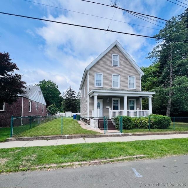 22 Webb St, Hamden, CT 06517 - view of front of home with a porch