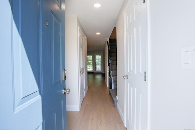 14 Hubbard Run Dr Unit 14, Glastonbury, CT 06033 - hallway featuring light wood-type flooring, baseboards, and recessed lighting