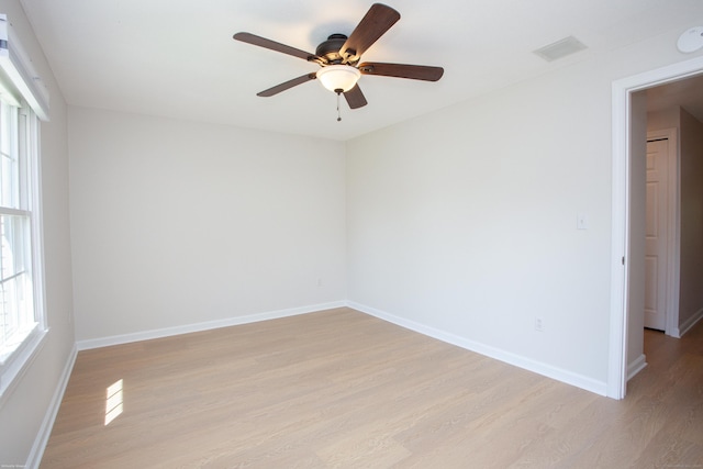 14 Hubbard Run Dr Unit 14, Glastonbury, CT 06033 - unfurnished room with light wood-style flooring, a ceiling fan, and baseboards
