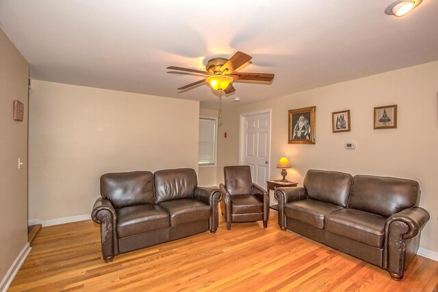 407 Monson Rd, Wilbraham, MA 01095 - living area featuring ceiling fan and light wood-type flooring