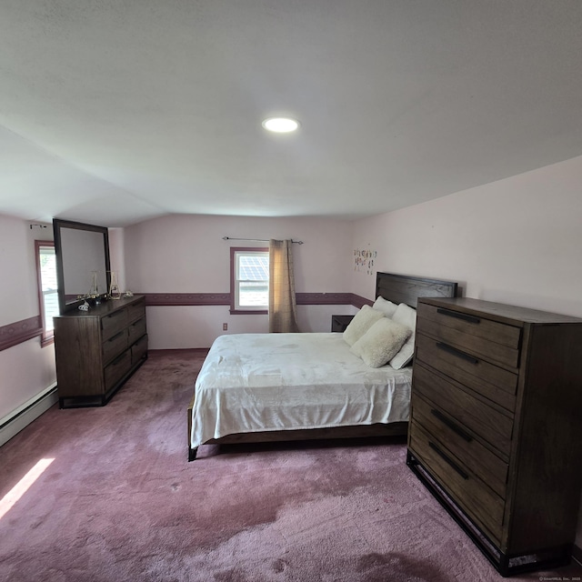 240 Mountain Spring Rd, Tolland, CT 06084 - carpeted bedroom featuring multiple windows, lofted ceiling, and recessed lighting