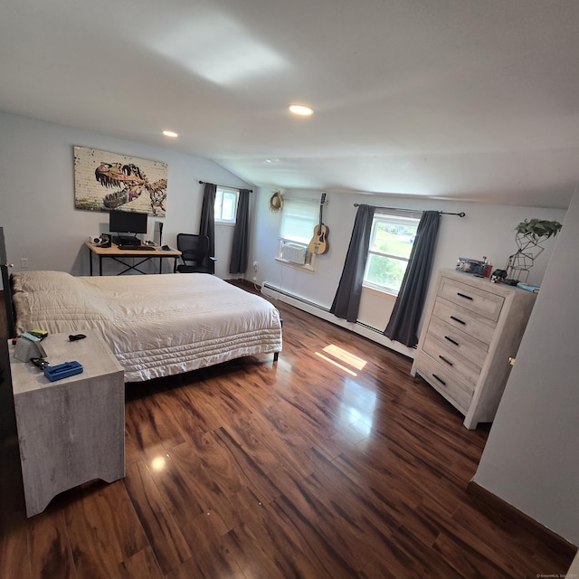240 Mountain Spring Rd, Tolland, CT 06084 - bedroom featuring multiple windows, wood finished floors, cooling unit, and recessed lighting