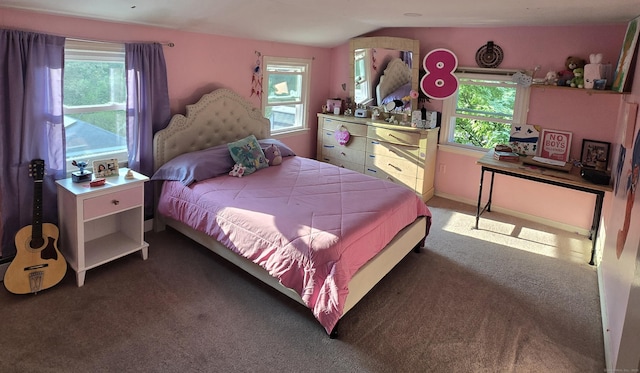 240 Mountain Spring Rd, Tolland, CT 06084 - carpeted bedroom featuring lofted ceiling and baseboards