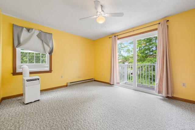 147 Julia Ter Unit 147, Middletown, CT 06457 - carpeted spare room with a baseboard radiator, healthy amount of natural light, baseboards, and ceiling fan