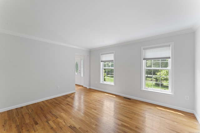 8 Stone Gate Dr, Newtown, CT 06482 - unfurnished room with ornamental molding and light wood-style floors