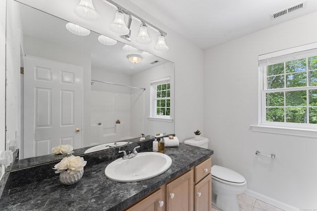 8 Stone Gate Dr, Newtown, CT 06482 - bathroom featuring vanity, a shower, and tile patterned floors