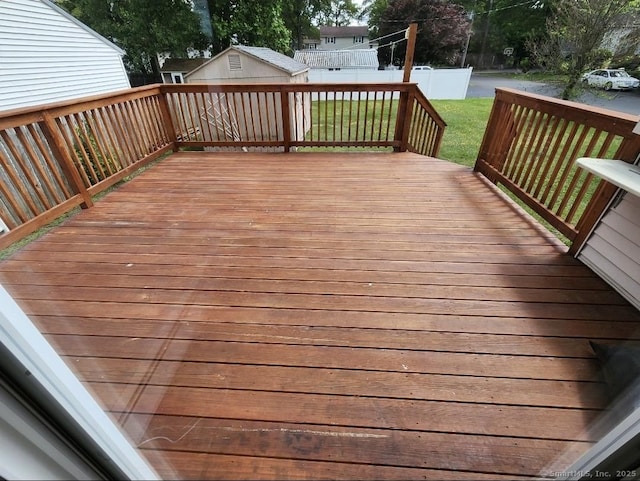 12 Hart Pl, Plainville, CT 06062 - wooden deck featuring a fenced backyard