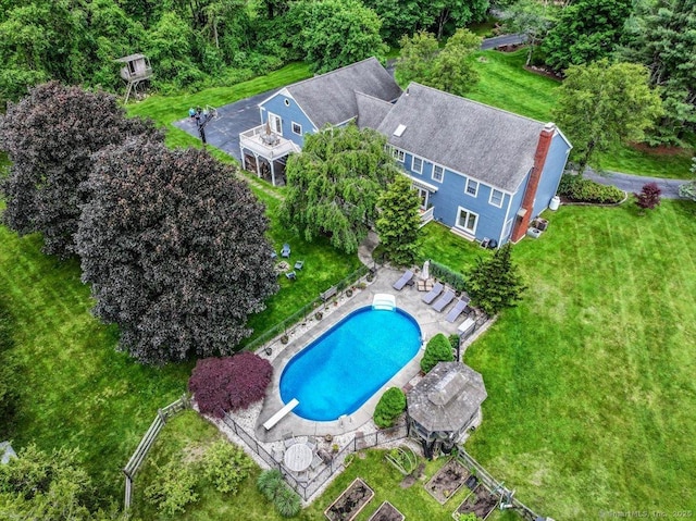 108 Northwood Dr, Easton, CT 06612 - aerial view of a pool area