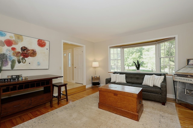 108 Northwood Dr, Easton, CT 06612 - living room featuring light wood-style floors and baseboards