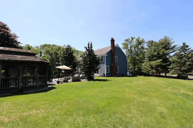 108 Northwood Dr, Easton, CT 06612 - view of grassy yard with a gazebo