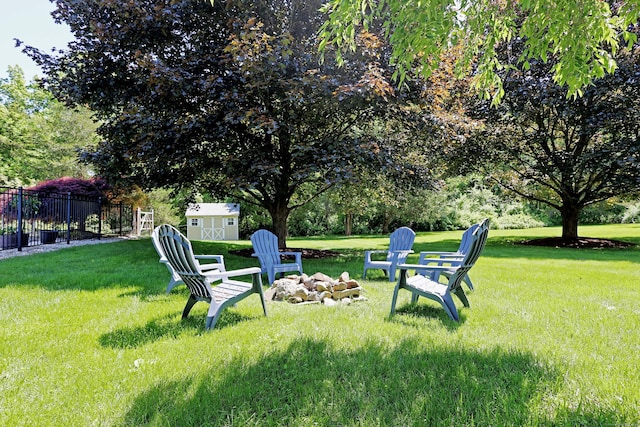 108 Northwood Dr, Easton, CT 06612 - view of yard featuring a fire pit