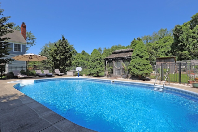 108 Northwood Dr, Easton, CT 06612 - view of swimming pool featuring a gazebo