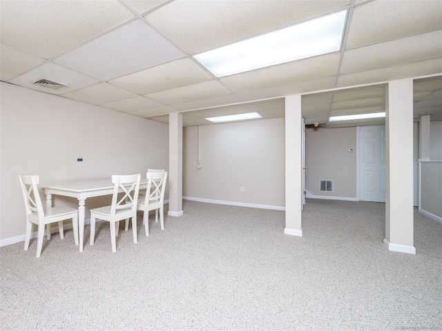 10 Wilton Hls Unit 10, Wilton, CT 06897 - dining area with carpet, a paneled ceiling, and baseboards