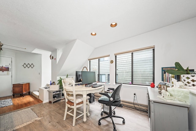 26 Evergreen Rd Unit 26, Torrington, CT 06790 - office space with light wood-type flooring, a baseboard radiator, and recessed lighting