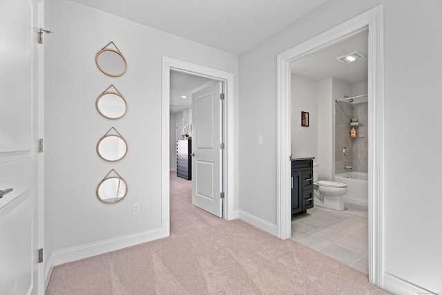 129 Shea Cir Unit 129, Cheshire, CT 06410 - corridor with light colored carpet and baseboards