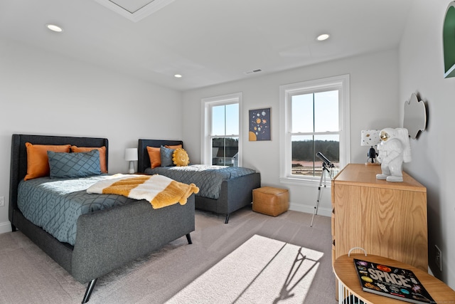 129 Shea Cir Unit 129, Cheshire, CT 06410 - bedroom featuring baseboards, light colored carpet, and recessed lighting