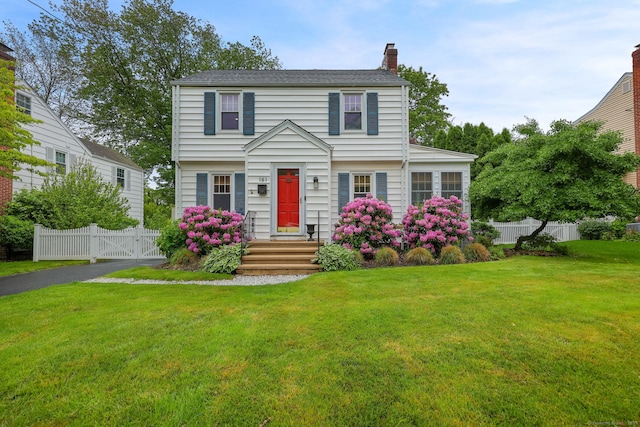 161 Crestwood Rd, Fairfield, CT 06824 - colonial house with a chimney and a gate