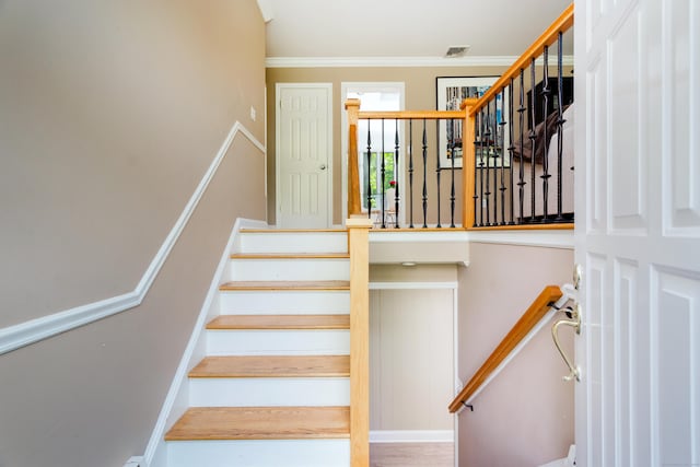 21 Forest Rd, Weston, CT 06883 - staircase with crown molding