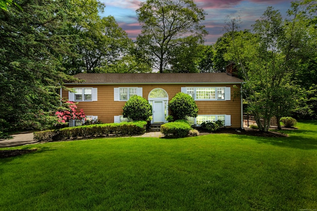 21 Forest Rd, Weston, CT 06883 - raised ranch with a chimney and a front yard