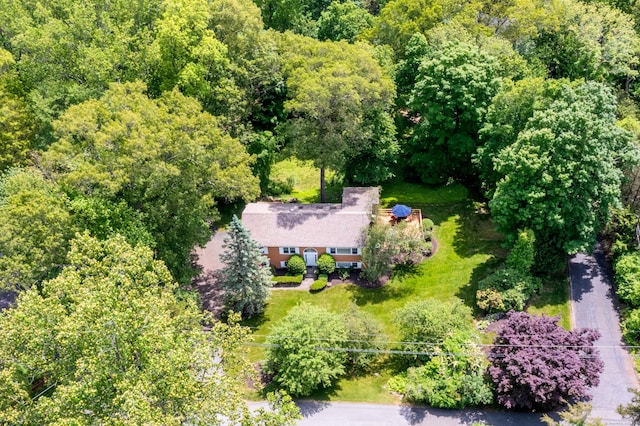 21 Forest Rd, Weston, CT 06883 - aerial view of property and surrounding area featuring a heavily wooded area