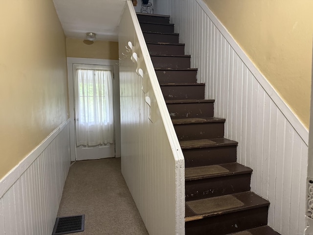 39 Swain Ave, Meriden, CT 06450 - staircase with a wainscoted wall and a decorative wall