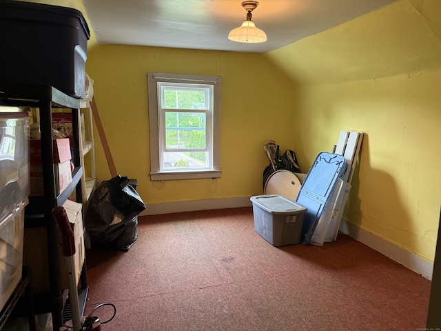 39 Swain Ave, Meriden, CT 06450 - additional living space featuring vaulted ceiling, carpet floors, and baseboards