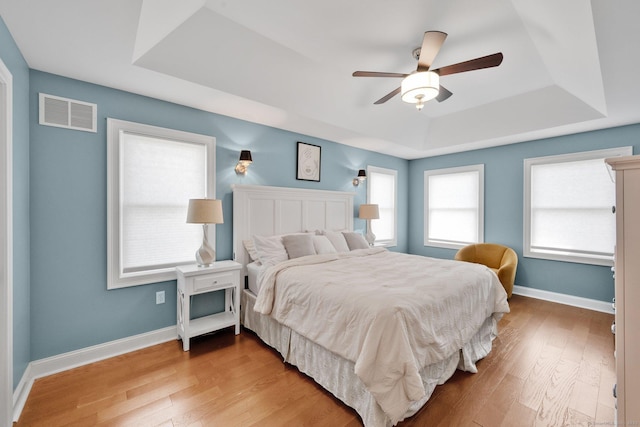 15 Lafountain Rd, Suffield, CT 06078 - bedroom featuring a raised ceiling, wood finished floors, baseboards, and ceiling fan