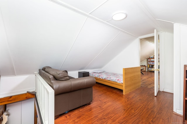 45 Valley Rd, Hamden, CT 06514 - bedroom featuring vaulted ceiling and wood finished floors