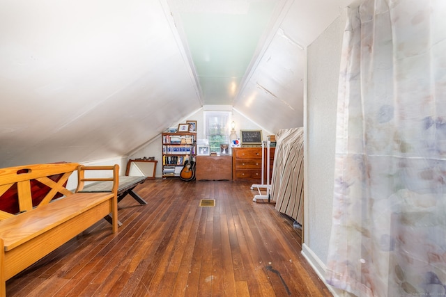 45 Valley Rd, Hamden, CT 06514 - bedroom with hardwood / wood-style flooring and lofted ceiling