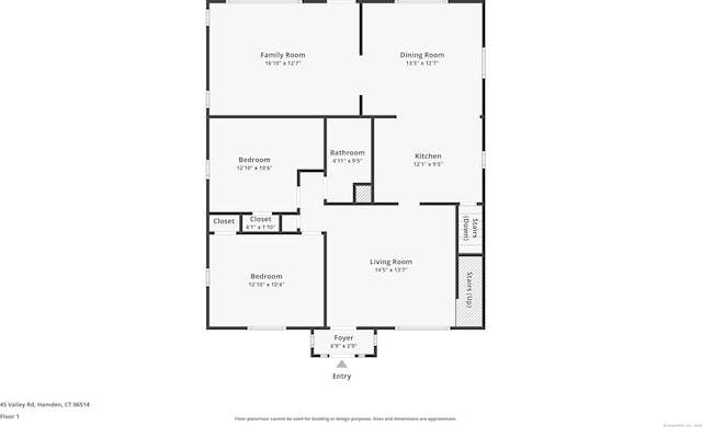 45 Valley Rd, Hamden, CT 06514 - property floor plan