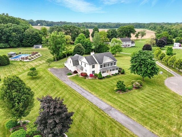 7 Brook Wood Ct, East Windsor, CT 06016 - aerial view of property and surrounding area