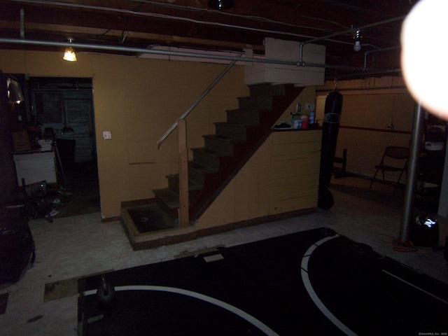 28 Terrace Ave, East Hartford, CT 06108 - basement with stairway