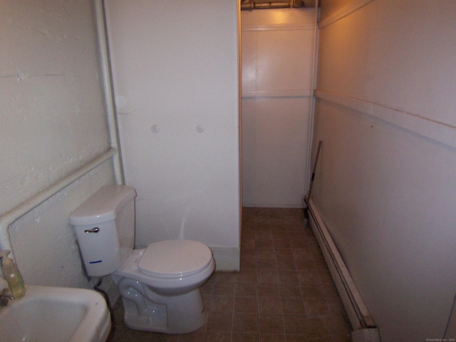 28 Terrace Ave, East Hartford, CT 06108 - bathroom featuring toilet and a baseboard heating unit