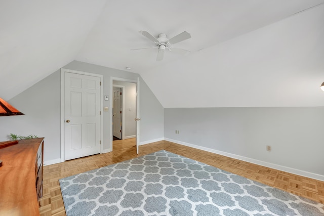 89 Goose Green Rd, Barkhamsted, CT 06063 - additional living space featuring baseboards, vaulted ceiling, and ceiling fan