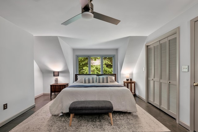 89 Goose Green Rd, Barkhamsted, CT 06063 - bedroom with a ceiling fan, baseboards, and a closet
