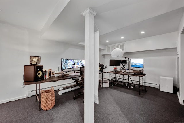 89 Goose Green Rd, Barkhamsted, CT 06063 - office area featuring recessed lighting