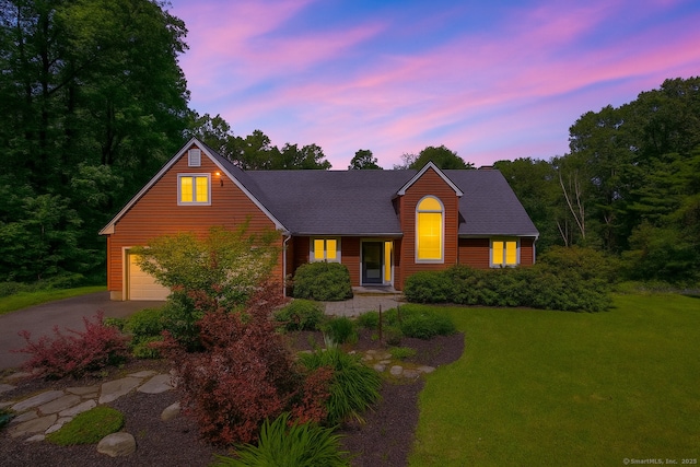 89 Goose Green Rd, Barkhamsted, CT 06063 - view of front facade with driveway, a yard, and a garage