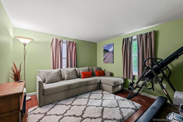 525 Park Ave, Windsor, CT 06095 - living area with wood finished floors and baseboards