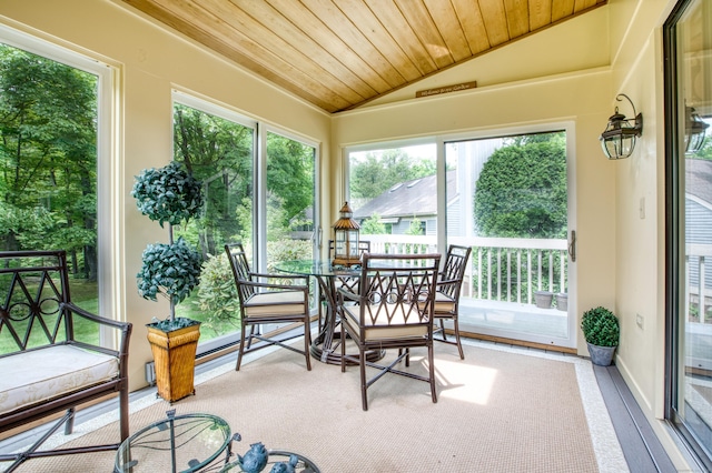 510 W Lyon Farm Dr Unit 510, Greenwich, CT 06831 - sunroom / solarium featuring lofted ceiling, wooden ceiling, and carpet floors