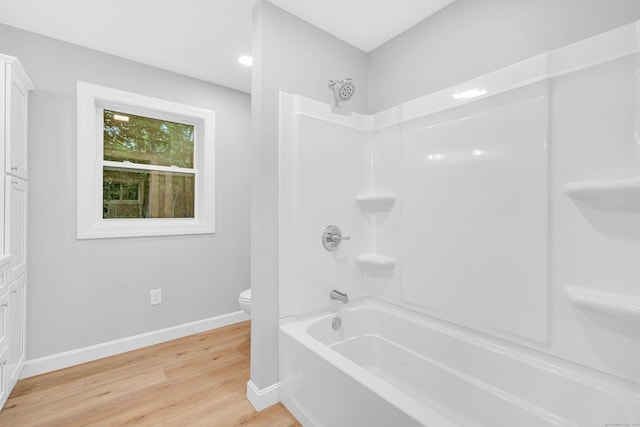 53 Windham Rd, Hampton, CT 06247 - full bath featuring toilet, shower / tub combination, wood finished floors, and baseboards