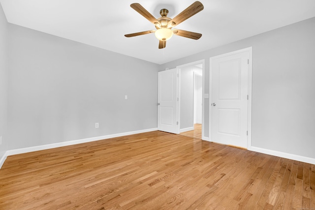 53 Windham Rd, Hampton, CT 06247 - unfurnished bedroom featuring baseboards, light wood-style flooring, and ceiling fan