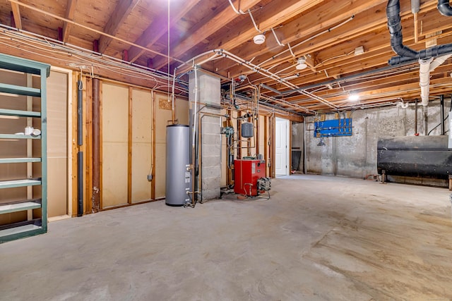 53 Windham Rd, Hampton, CT 06247 - unfinished below grade area with water heater, oil tank, and a heating unit